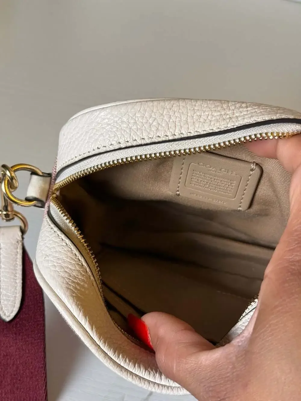 Coach Mini Dempsey Camera Bag In Signature Jacquard With Stripe C7976